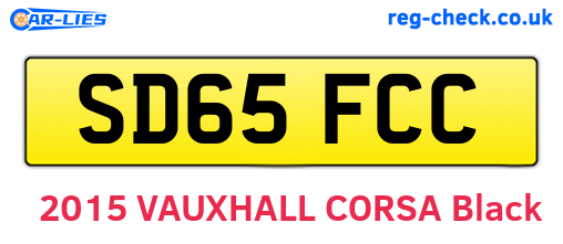 SD65FCC are the vehicle registration plates.