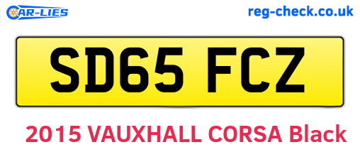 SD65FCZ are the vehicle registration plates.