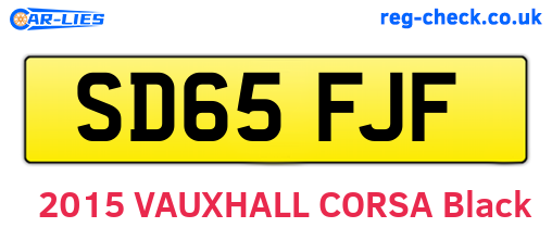 SD65FJF are the vehicle registration plates.