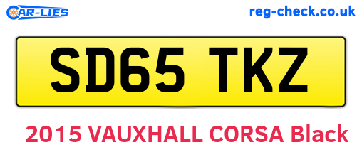 SD65TKZ are the vehicle registration plates.