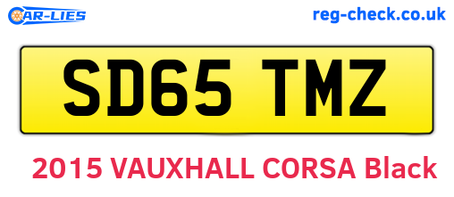 SD65TMZ are the vehicle registration plates.