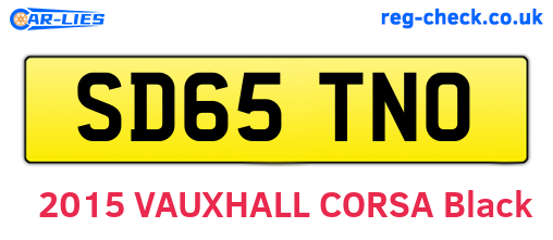 SD65TNO are the vehicle registration plates.