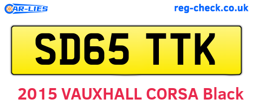 SD65TTK are the vehicle registration plates.