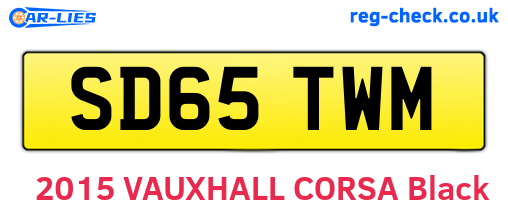 SD65TWM are the vehicle registration plates.