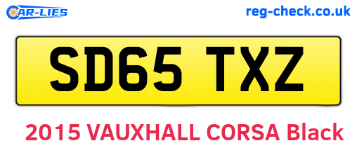 SD65TXZ are the vehicle registration plates.