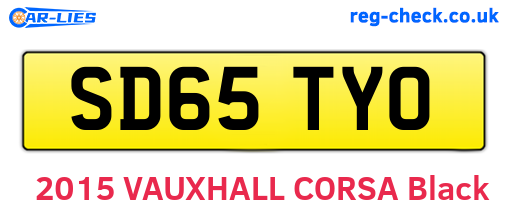 SD65TYO are the vehicle registration plates.