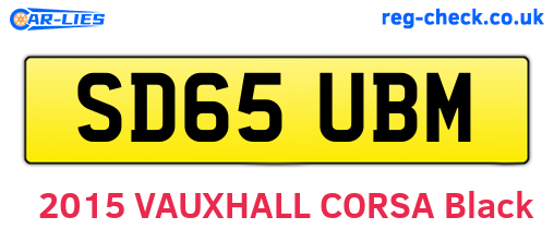 SD65UBM are the vehicle registration plates.