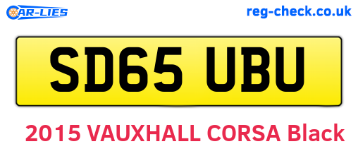 SD65UBU are the vehicle registration plates.
