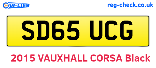 SD65UCG are the vehicle registration plates.