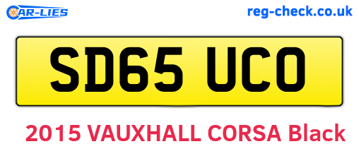SD65UCO are the vehicle registration plates.