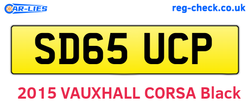 SD65UCP are the vehicle registration plates.