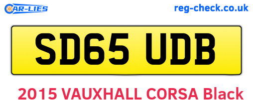 SD65UDB are the vehicle registration plates.