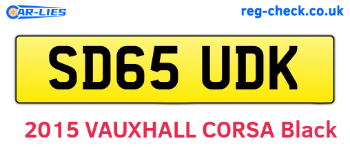 SD65UDK are the vehicle registration plates.