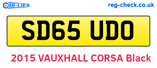 SD65UDO are the vehicle registration plates.