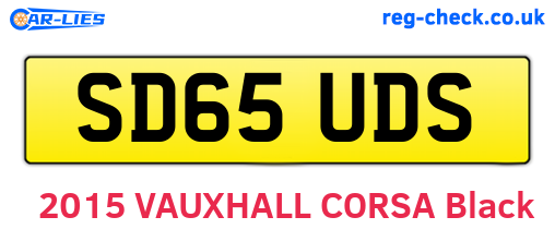 SD65UDS are the vehicle registration plates.