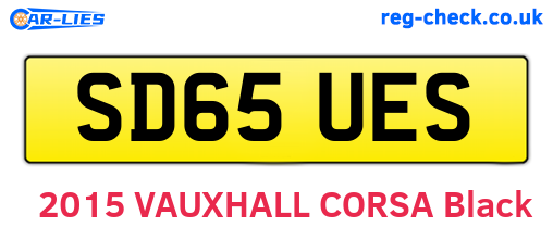 SD65UES are the vehicle registration plates.