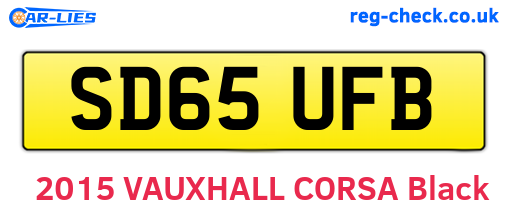 SD65UFB are the vehicle registration plates.
