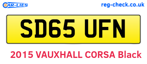 SD65UFN are the vehicle registration plates.
