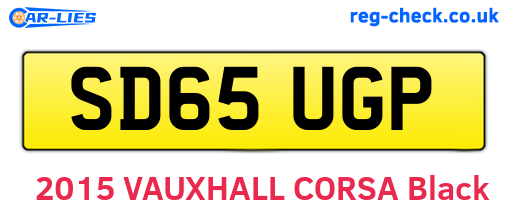 SD65UGP are the vehicle registration plates.