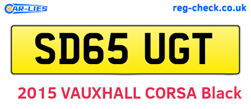 SD65UGT are the vehicle registration plates.