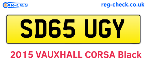 SD65UGY are the vehicle registration plates.