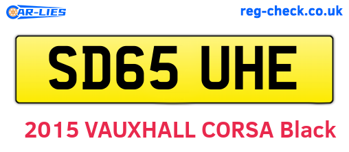SD65UHE are the vehicle registration plates.