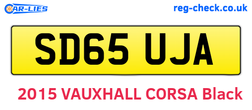 SD65UJA are the vehicle registration plates.