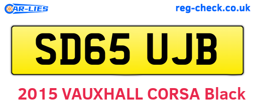 SD65UJB are the vehicle registration plates.