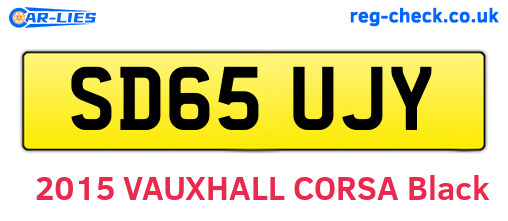 SD65UJY are the vehicle registration plates.