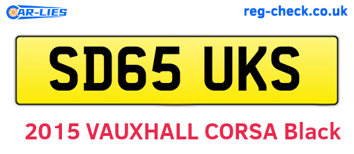 SD65UKS are the vehicle registration plates.