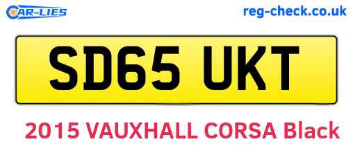 SD65UKT are the vehicle registration plates.