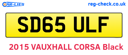 SD65ULF are the vehicle registration plates.