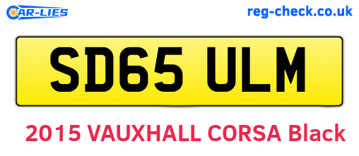 SD65ULM are the vehicle registration plates.