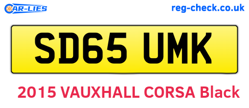 SD65UMK are the vehicle registration plates.