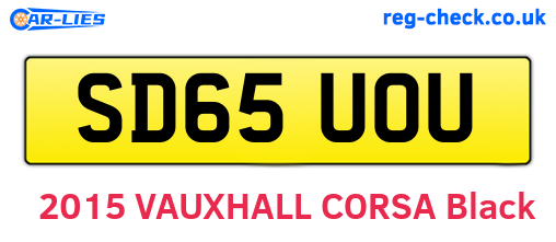 SD65UOU are the vehicle registration plates.