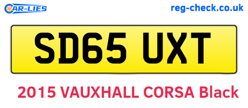 SD65UXT are the vehicle registration plates.