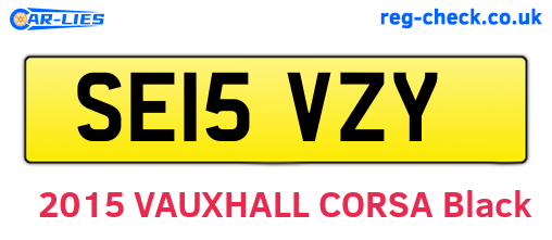 SE15VZY are the vehicle registration plates.