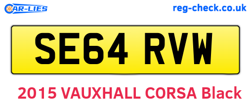 SE64RVW are the vehicle registration plates.