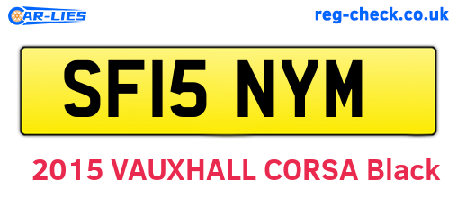 SF15NYM are the vehicle registration plates.