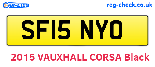 SF15NYO are the vehicle registration plates.