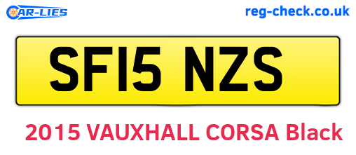 SF15NZS are the vehicle registration plates.