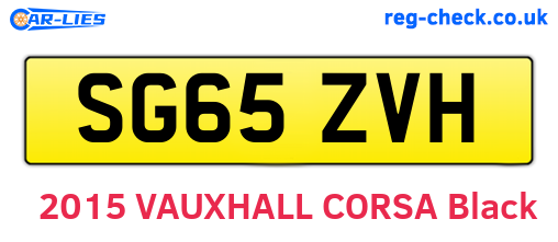 SG65ZVH are the vehicle registration plates.