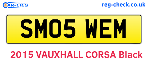 SM05WEM are the vehicle registration plates.