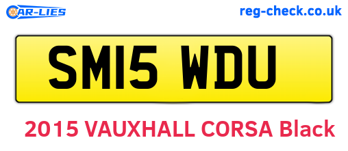 SM15WDU are the vehicle registration plates.
