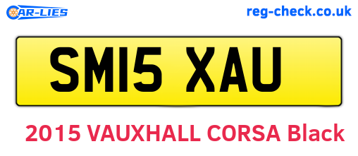 SM15XAU are the vehicle registration plates.