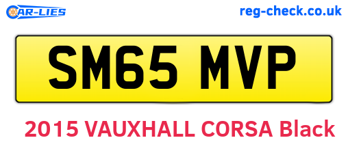 SM65MVP are the vehicle registration plates.