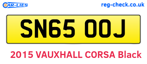 SN65OOJ are the vehicle registration plates.