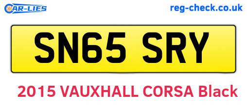 SN65SRY are the vehicle registration plates.