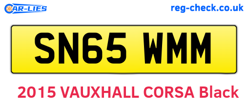 SN65WMM are the vehicle registration plates.