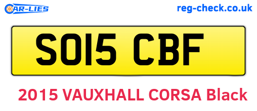 SO15CBF are the vehicle registration plates.